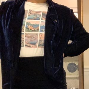 navy velvet blazer (vintage??)